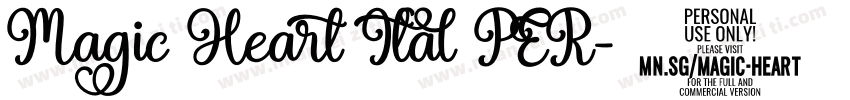 Magic Heart Ital PER字体转换